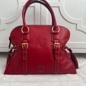 **Authentic Dooney and Bourke Bag ***  Florentine Domed Buckle Satchel  - Red